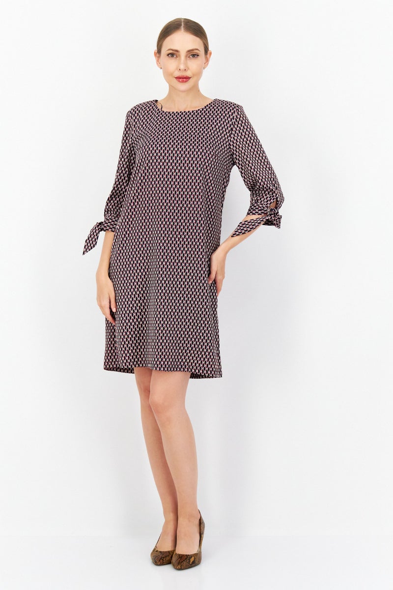 Zero Women Allover Print Mini Dress, Black Combo - Image 4